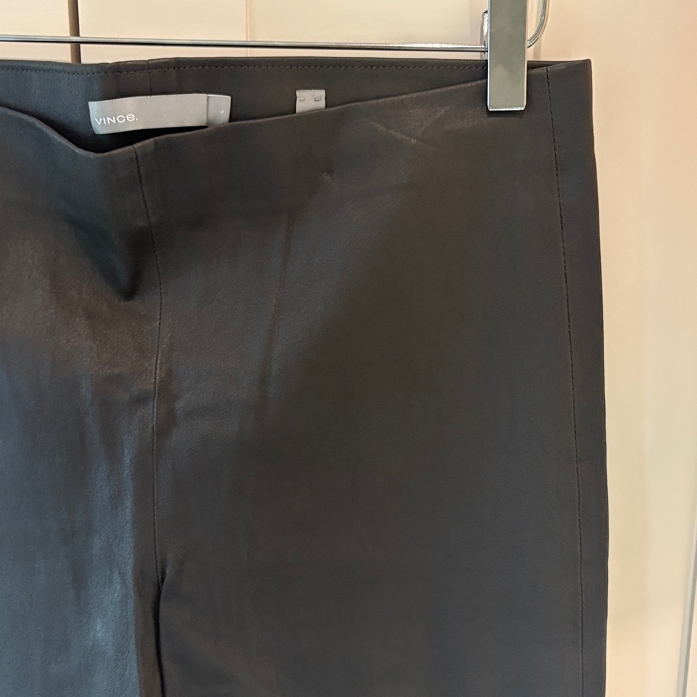 VInce Charcoal Grey Lamb Leather pants